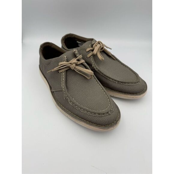 Collection By Clarks Mens Gray Forge Run Olive Canvas Comfort Shoes Size 10.5 - Picture 1 of 9